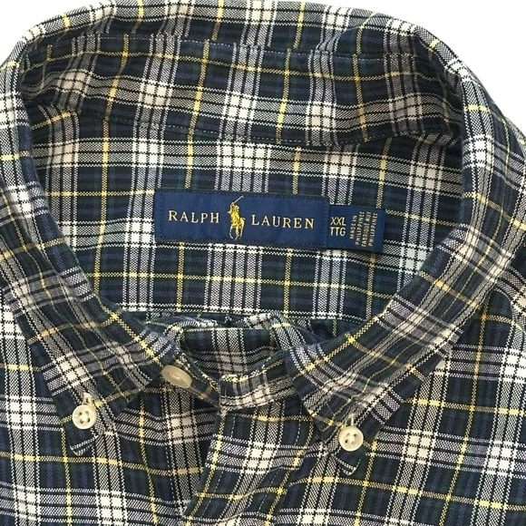 Ralph Lauren Plaid Button-Down Pocket Shirt Green Multi Men’s XXL 710716611007 - Picture 5 of 5